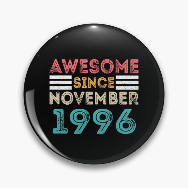 Item preview, Retro Vintage 24th Birthday - Awesome Since November 1996 designed and sold by meedTee.