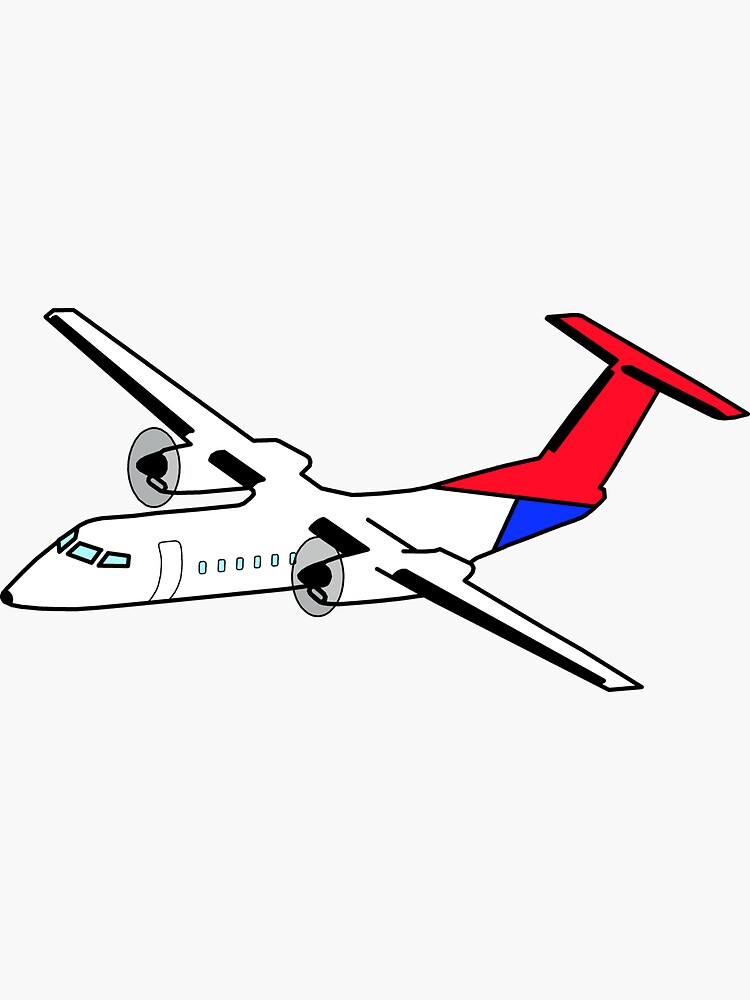 de-havilland-dash-8-aircraft-sticker-for-sale-by-airspeeddesign