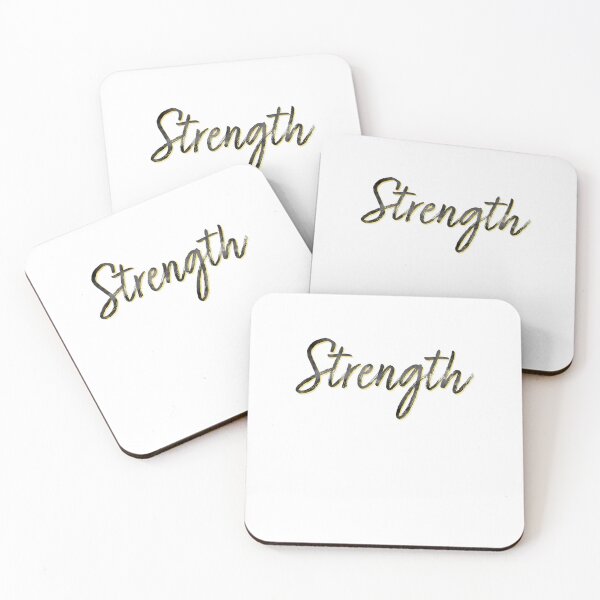 Item preview, Strength Motivating Script Watercolor Bright designed and sold by sharedipmemes.