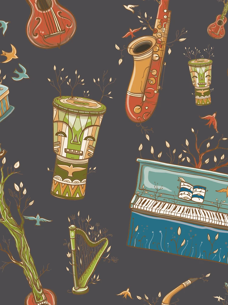 Thumbnail 6 of 6, Premium Oversized Sweatshirt, Rustic Musical Instruments designed and sold by mischellero.
