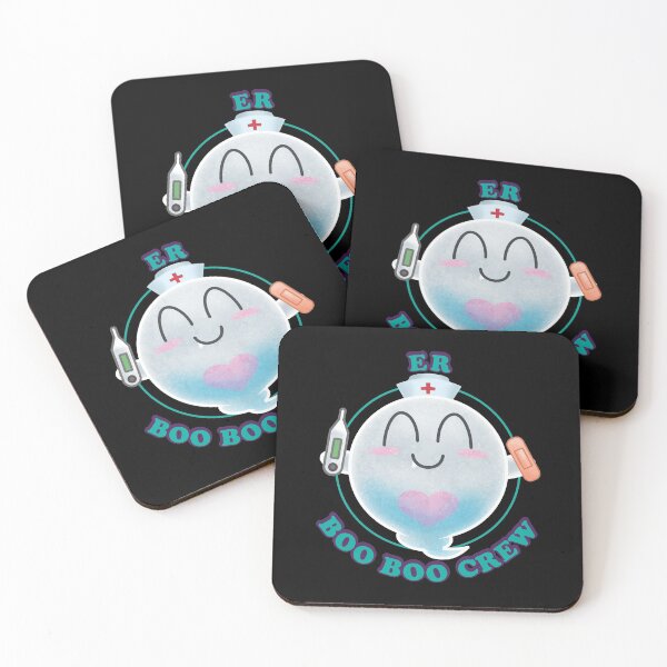 Item preview, ER Boo Boo Crew Nursing Halloween Kawaii Ghost Nurse Costume designed and sold by JinxWhaleDesign.