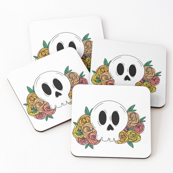 Item preview, Flower skull designed and sold by TQsPinsNThings.