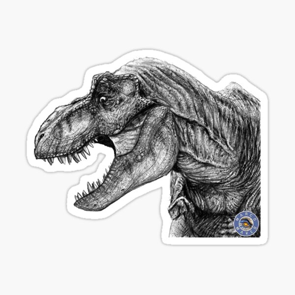 Drawing t-rex, jurassic park 