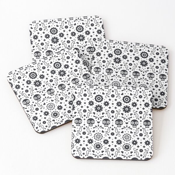 Item preview, Black Flower Skulls designed and sold by mischellero.