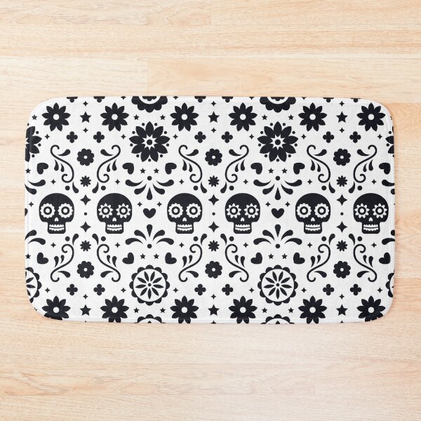 Item preview, Black Flower Skulls designed and sold by mischellero.
