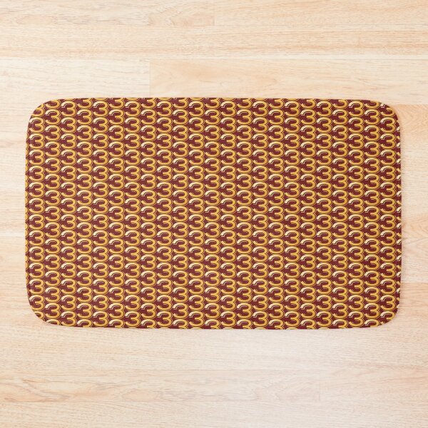 Item preview, Gold Monogram No Number 3 Three on Fire Brick Red designed and sold by BleuSky.