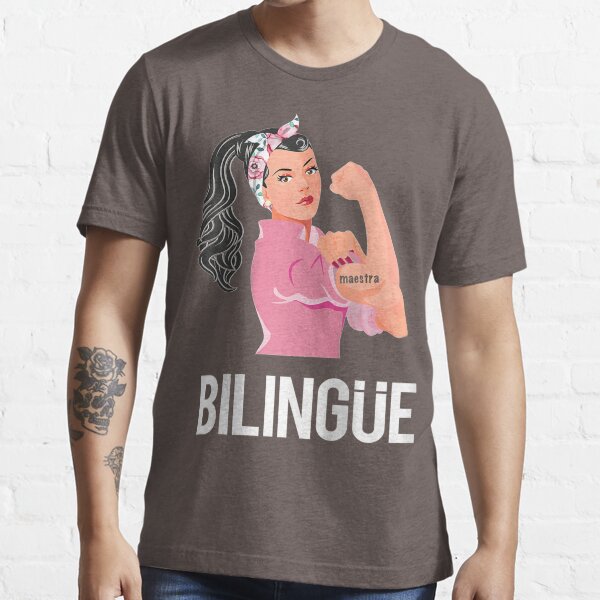 Womens Maestra Bilingue Playera Spanish Teacher Gift Raglan Baseball Tee Essential T-Shirt