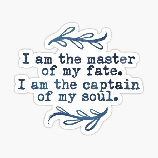 Item preview, I'm The Master Of My Fate Motivation Quote designed and sold by sharedipmemes.