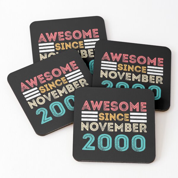 Item preview, Retro Vintage 20th Birthday - Awesome Since November 2000 designed and sold by meedTee.