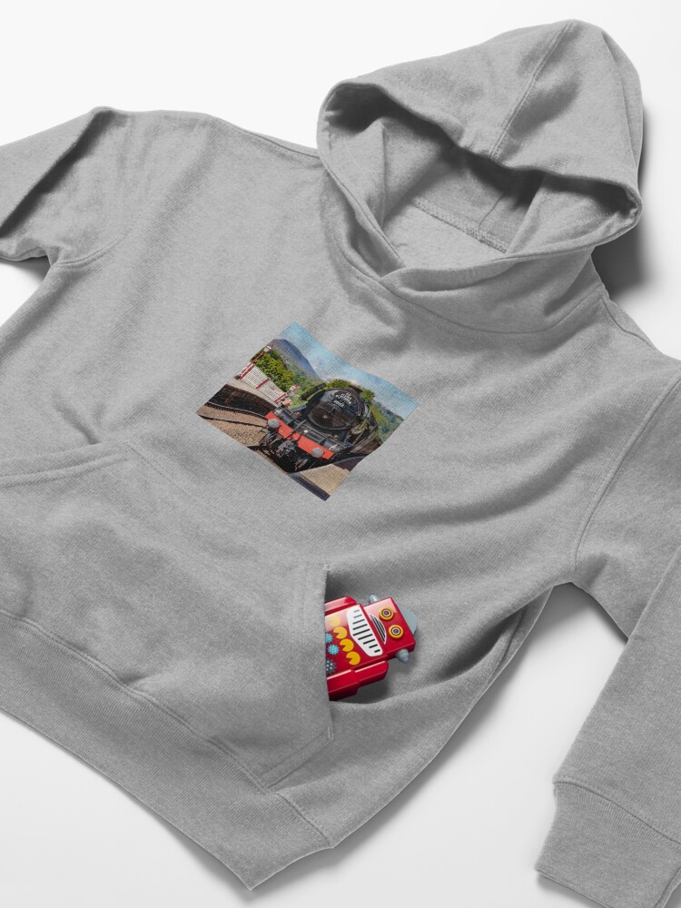 Alternate view of The Flying Scotsman Kids Pullover Hoodie