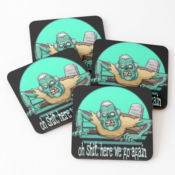 Item preview, Oh shit here we go again - funny halloween zombie retro designed and sold by Mohamed allbdrany.