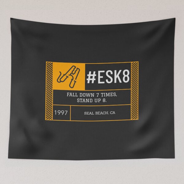 Item preview, #ESK8 - Fall down 7 times, get up 8. designed and sold by SilverFoxStore.