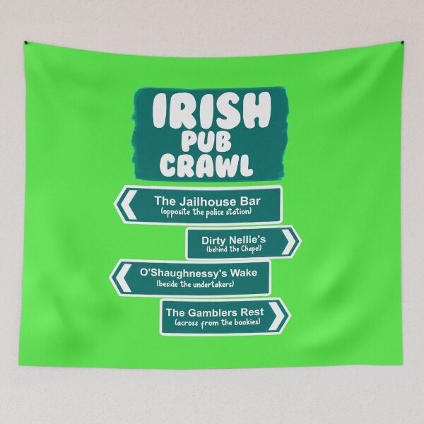 Item preview, Irish Pub Crawl Directions designed and sold by articlave.