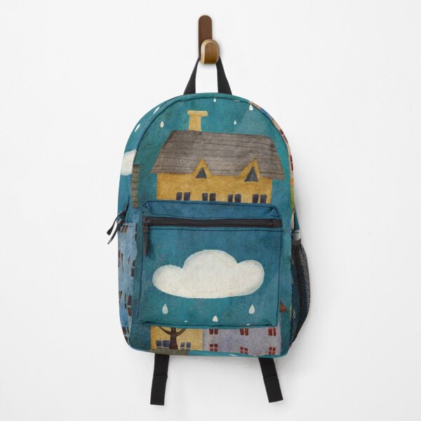 Item preview, Rain in the city watercolor illustration designed and sold by Oksana Tarasova.