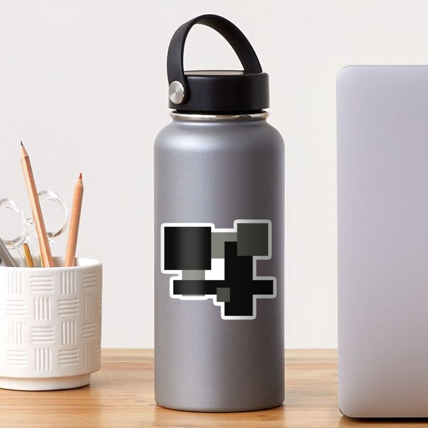 Monochrome Minimalism Digital Design Sticker