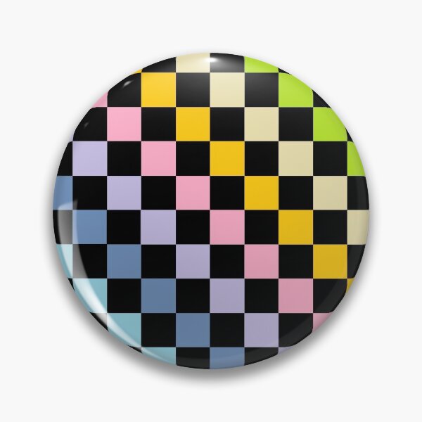 Item preview, Checkered Pastel Rainbow Black designed and sold by lornakay.
