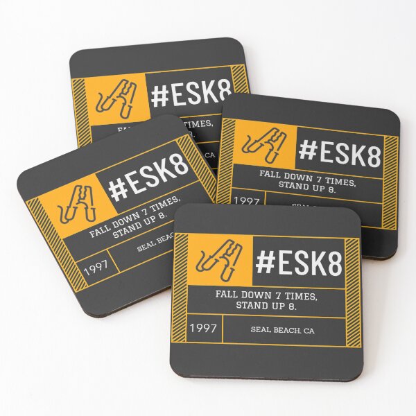 Item preview, #ESK8 - Fall down 7 times, get up 8. designed and sold by SilverFoxStore.