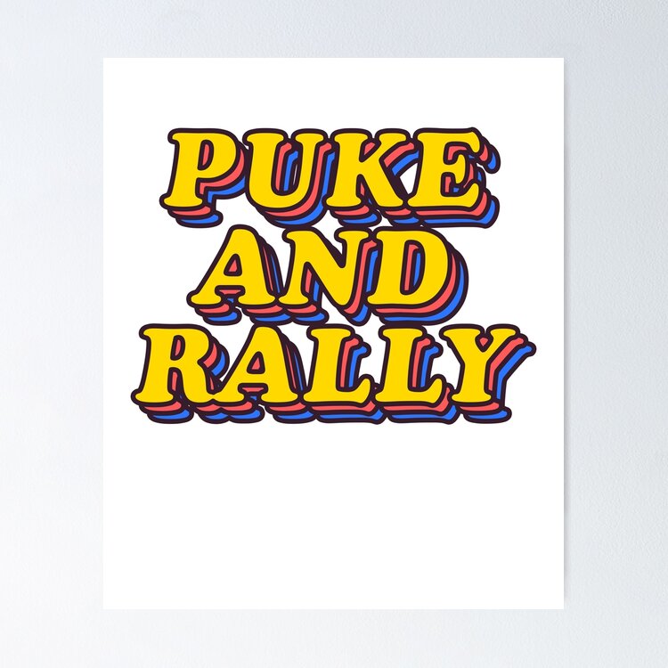 Puke And Rally SUmmer College Party Sticker