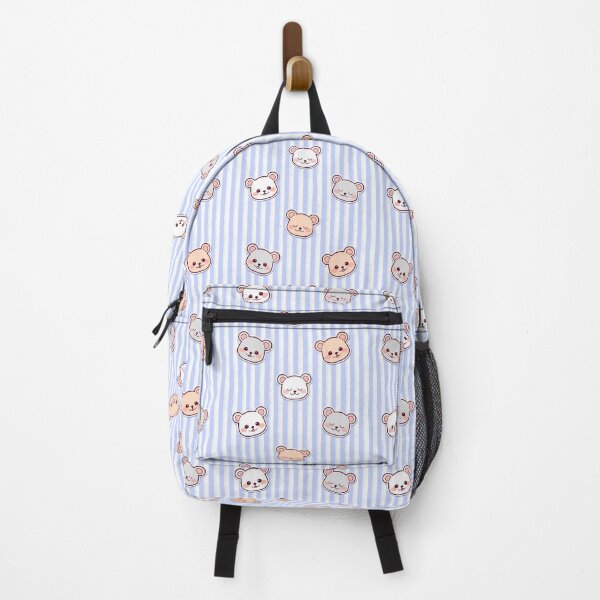 Item preview, Cute teddy bear seamless pattern - blue and white stripes designed and sold by petinmypocket.