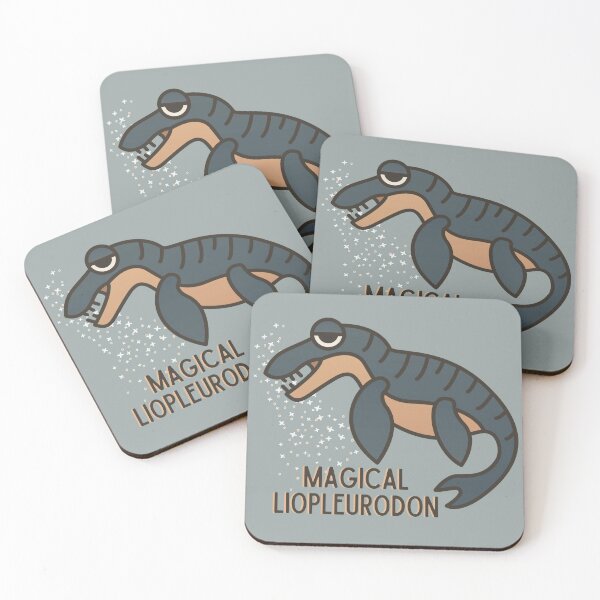 Magical Liopleurodon // Charlie The Unicorn Coasters (Set of 4)