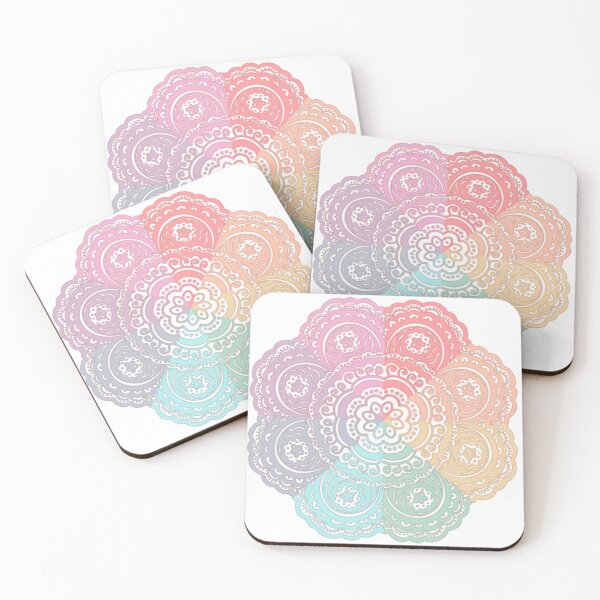 Item preview, Mandala Henna Art Pastel Rainbow designed and sold by twinrali99.