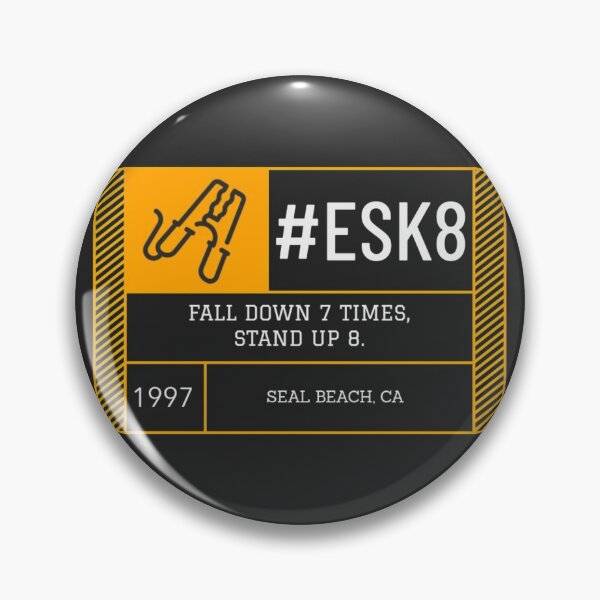 Item preview, #ESK8 - Fall down 7 times, get up 8. designed and sold by SilverFoxStore.