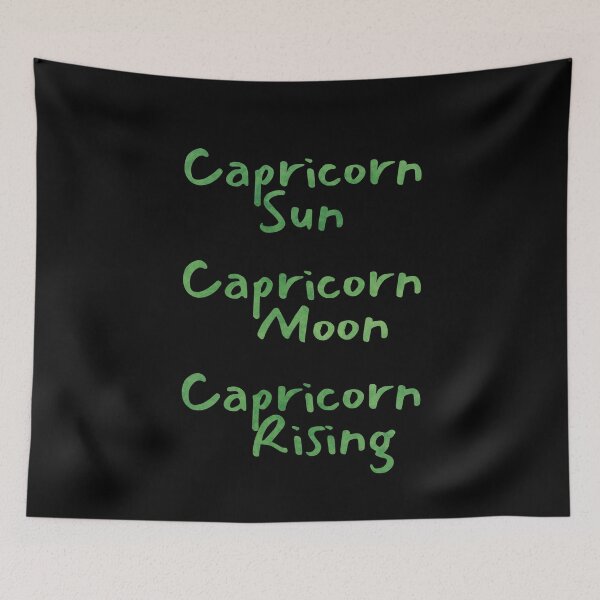 Item preview, Capricorn Sun Capricorn Moon Capricorn Rising Text designed and sold by leomooncreates.