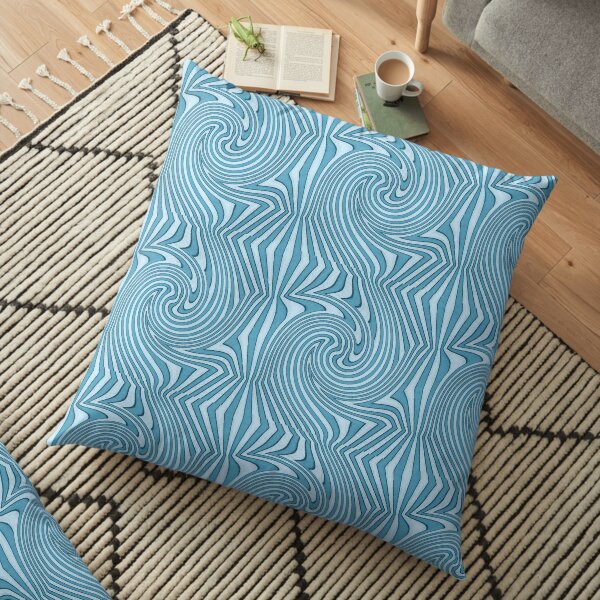 Groovy Blue Floor Pillow