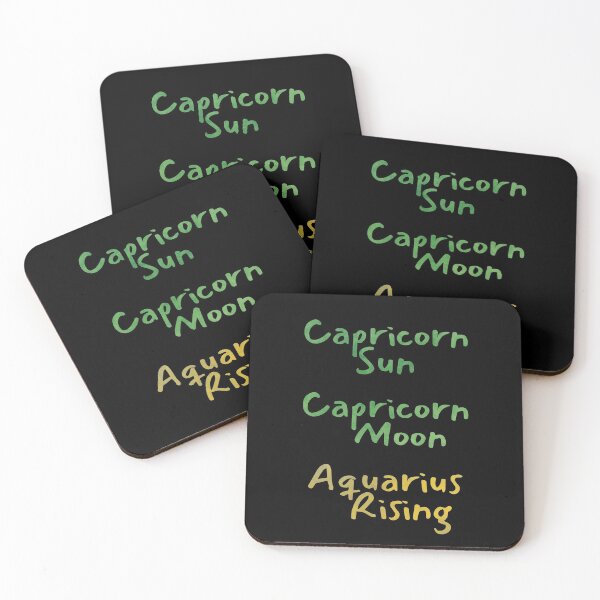 Item preview, Capricorn Sun Capricorn Moon Aquarius Rising Text designed and sold by leomooncreates.