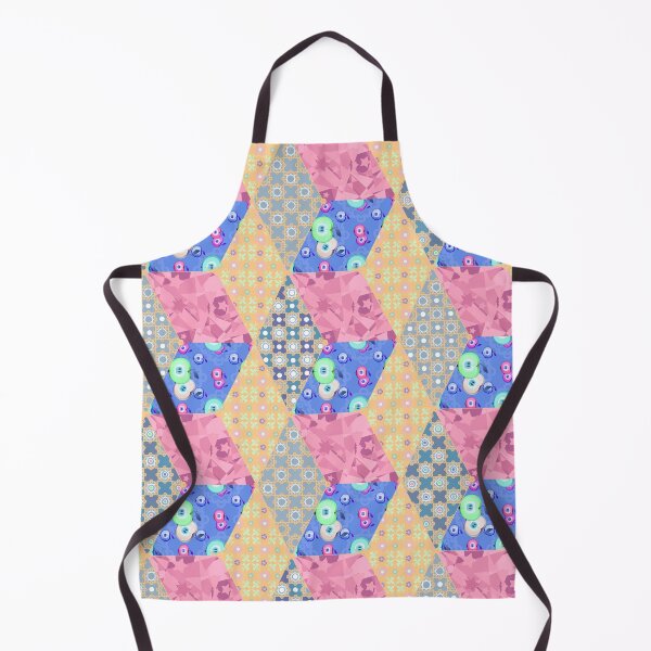 Item preview, Patchwork seamless pattern with geometric elements retro colors background designed and sold by fuzzyfox.