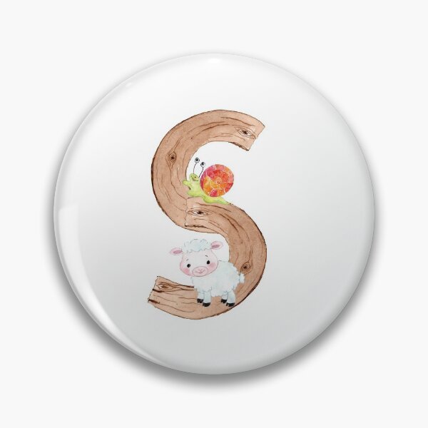 Artikelvorschau, Aquarell Schaf Schnecke Buchstabe S | Kinder Alphabet entworfen und verkauft von SerendipityNow.