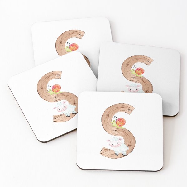 Artikelvorschau, Aquarell Schaf Schnecke Buchstabe S | Kinder Alphabet entworfen und verkauft von SerendipityNow.