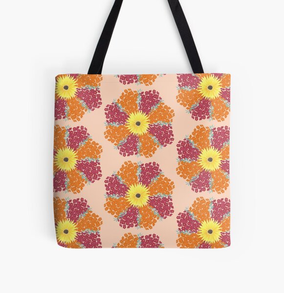 Flower Wheel All Over Print Tote Bag