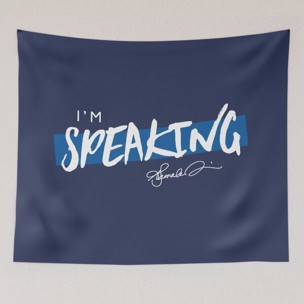 Item preview, Kamala Harris I'm Speaking - Democratic Blue designed and sold by Jessica Cushen.