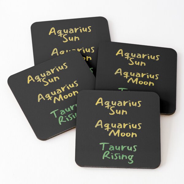 Item preview, Aquarius Sun Aquarius Moon Taurus Rising Text designed and sold by leomooncreates.