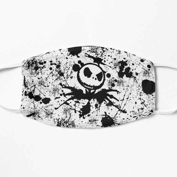 Máscara de Jack Skellington | Pesadilla sonriendo | Cara de niño adulto Mascarilla plana
