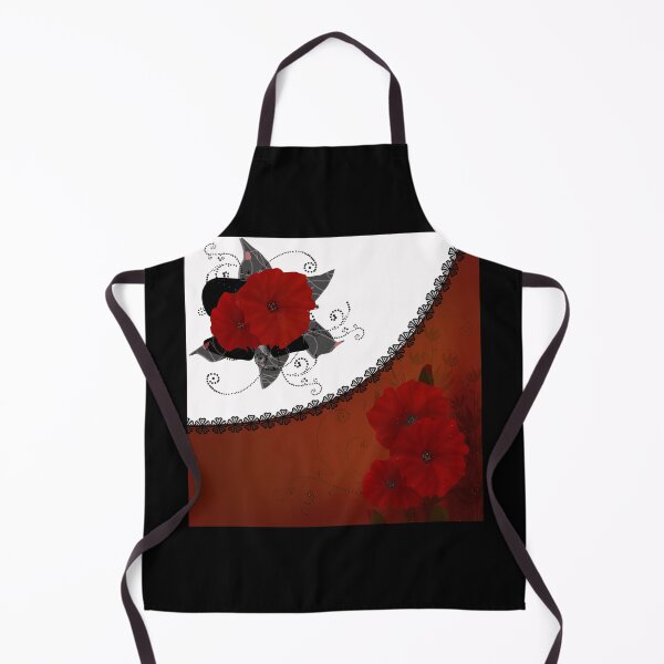 Item preview, Floral red background with flowers of poppy designed and sold by fuzzyfox.