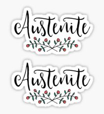 Jane Austen Floral Austenite Sticker