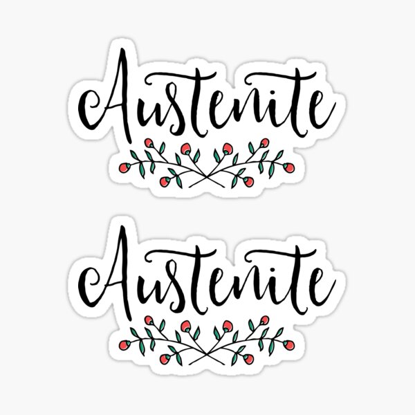 Jane Austen Floral Austenite Sticker