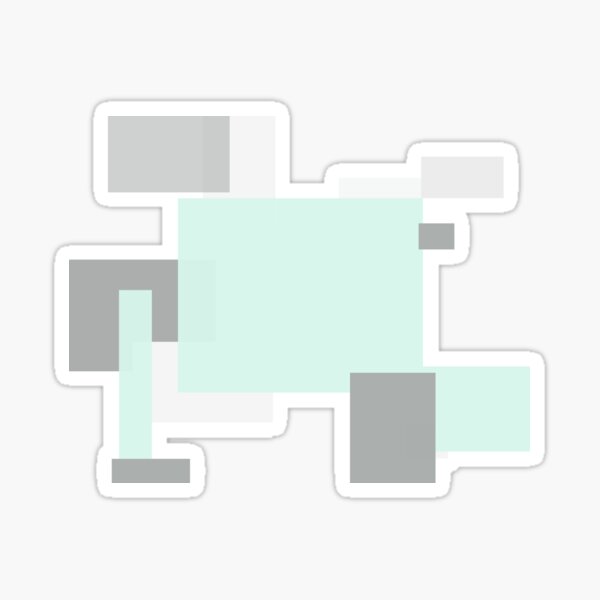 Mint Minimalism with Charcoal Sticker