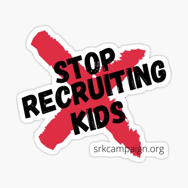 Stop Recruiting Kids Sticker