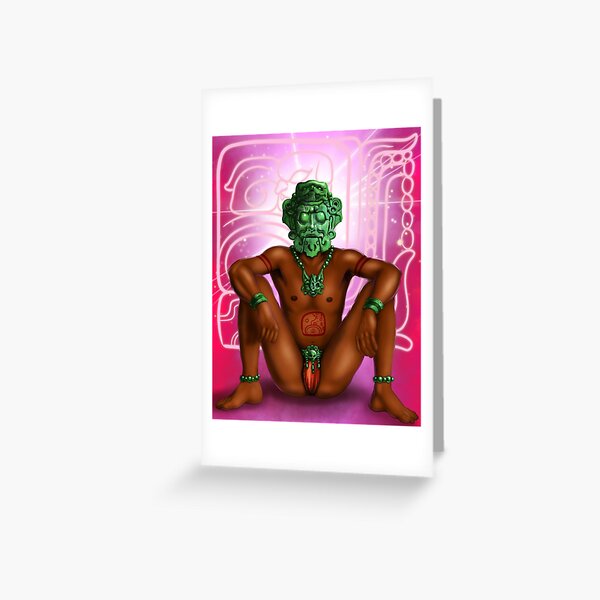 Jade Mask Greeting Card