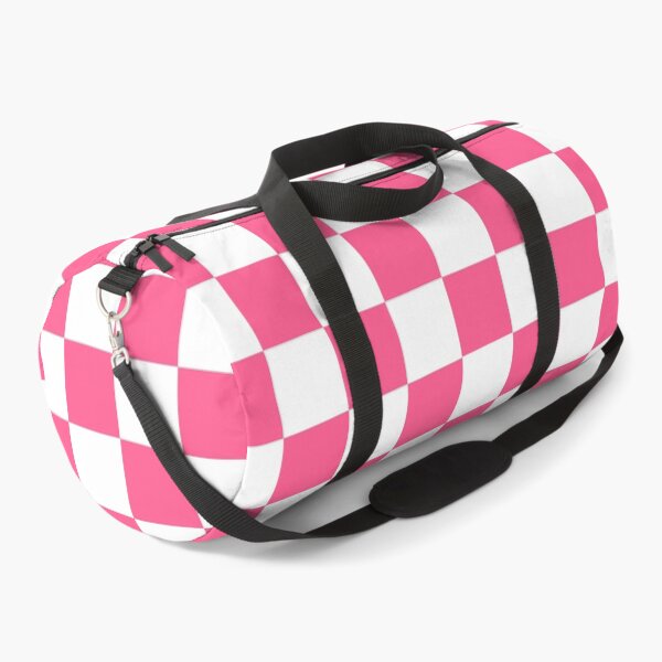 Aperçu de l'œuvre Damier rose chaud et blanc créée et vendue par lornakay.