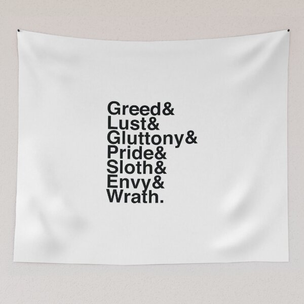 Item preview, 7 Deadly Sins - Helvetica designed and sold by CloakAndDaggers.