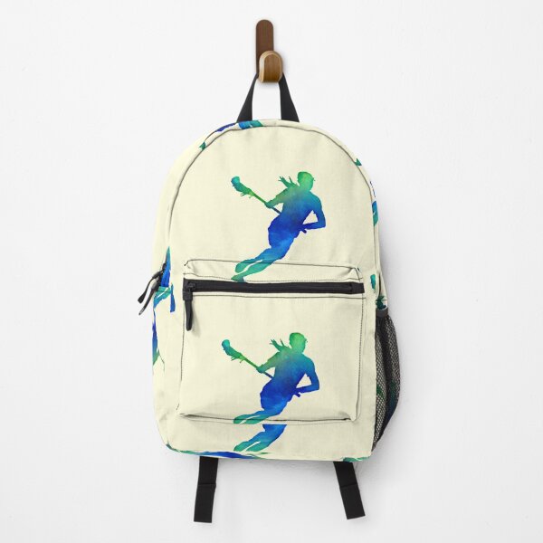 Item preview, Girl Watercolor Lacrosse Girl Player Green Blue designed and sold by thefrshmachine.