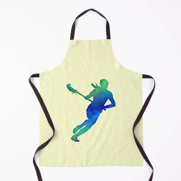 Item preview, Girl Watercolor Lacrosse Girl Player Green Blue designed and sold by thefrshmachine.