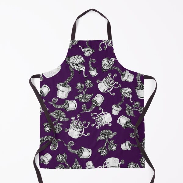 Item preview, Purple Haunted Garden Plants Pen and Ink Pattern designed and sold by Ariana Dagan.