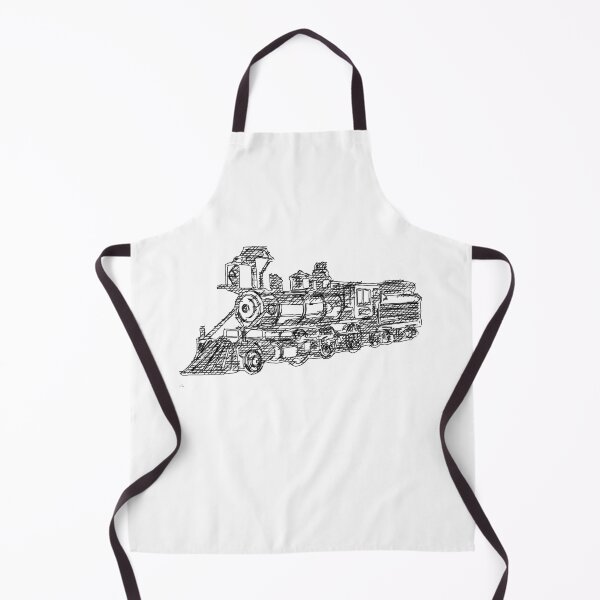 Item preview, Locomotive Tank Engine Train Black - Line Sketch designed and sold by onicon.