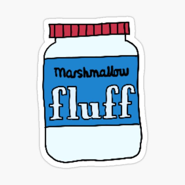 "Marshmallow Fluff " Sticker for Sale by kayleem15 Redbubble