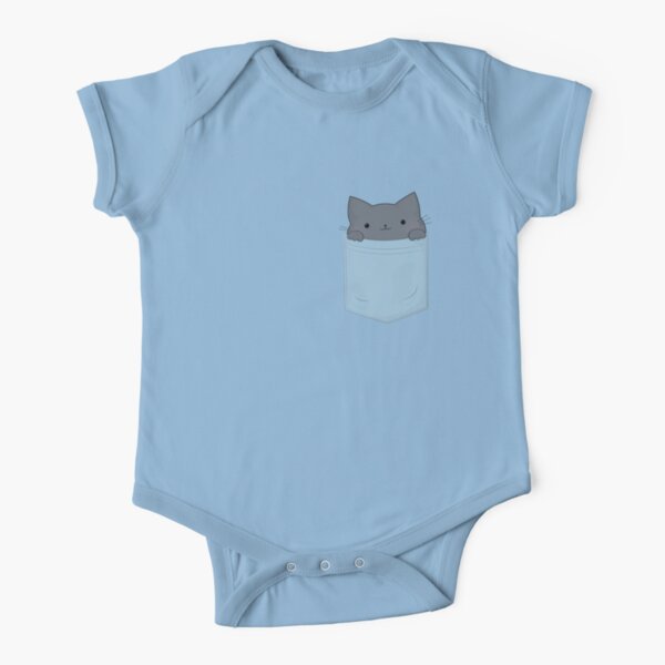 Gato de bolsillo Body de manga corta para bebé
